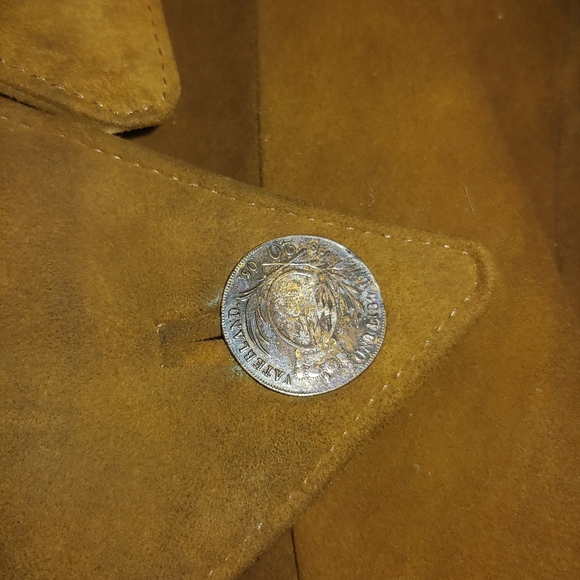 Military Reenactment Vintage Brown German Suede Men's Jacket WW2? - Picture 4 of 8